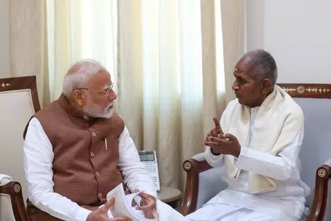 மோடியுடன் இளையராஜா.