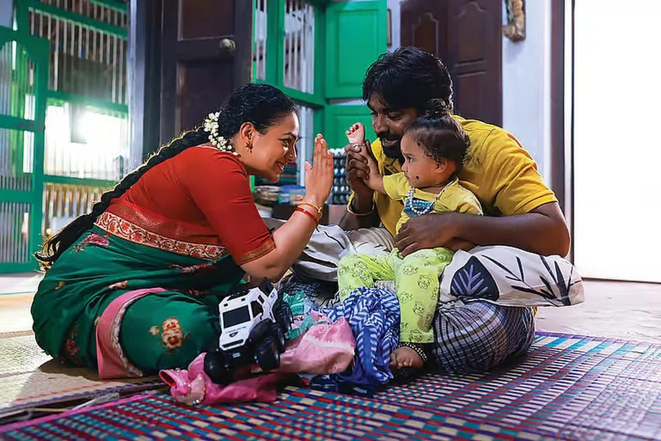  ‘தலைவன் தலைவி’ படக் காட்சியில் விஜய் சேதுபதி, நித்யா மேனன். 