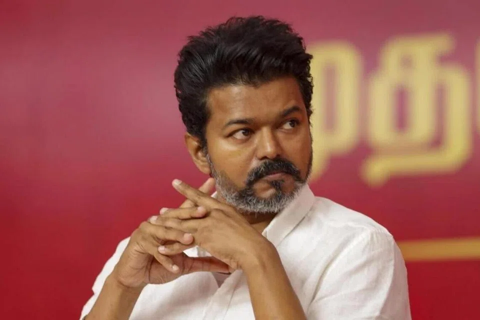 தமிழக வெற்றிக் கழகத்தின் தலைவர் விஜய்.