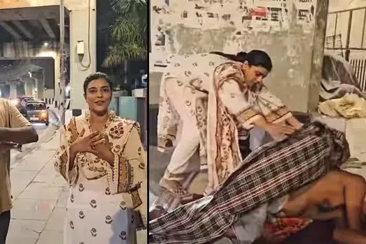 சாலைவாசிகள்மீது போர்வையை போர்த்திவிட்ட ஐஸ்வர்யா ராஜேஷ்