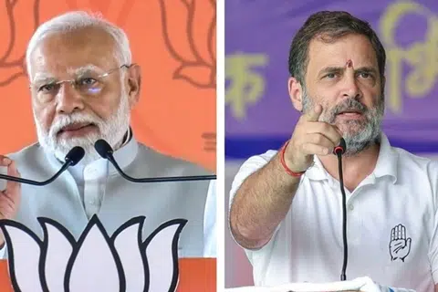 பிரதமர் நரேந்திர மோடி, எதிர்க்கட்சித் தலைவர் ராகுல் காந்தி.