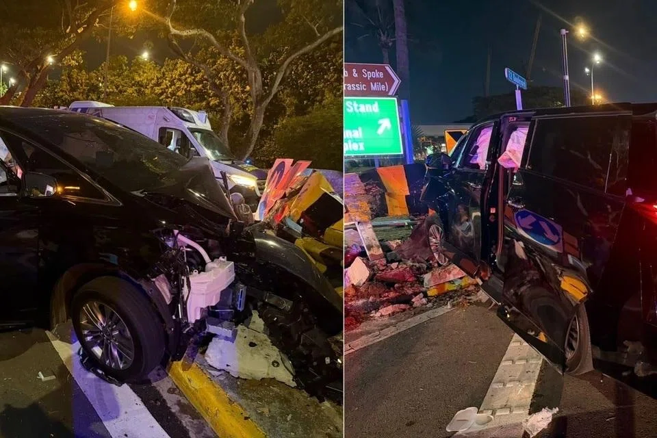முனையம் ஒன்றிலிருந்து முனையம் 2க்குச் செல்லும் இணைப்புச் சாலையில் கார் சென்றுகொண்டிருந்தபோது, எதிர்பாராதவிதமாகச் கட்டுப்பாட்டை இழந்து சறுக்கியதில் விபத்து ஏற்பட்டது.