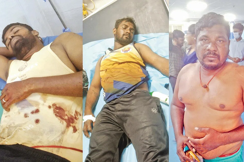 கடற்கொள்ளையர்களால் தாக்கப்பட்ட மீனவர்கள்.