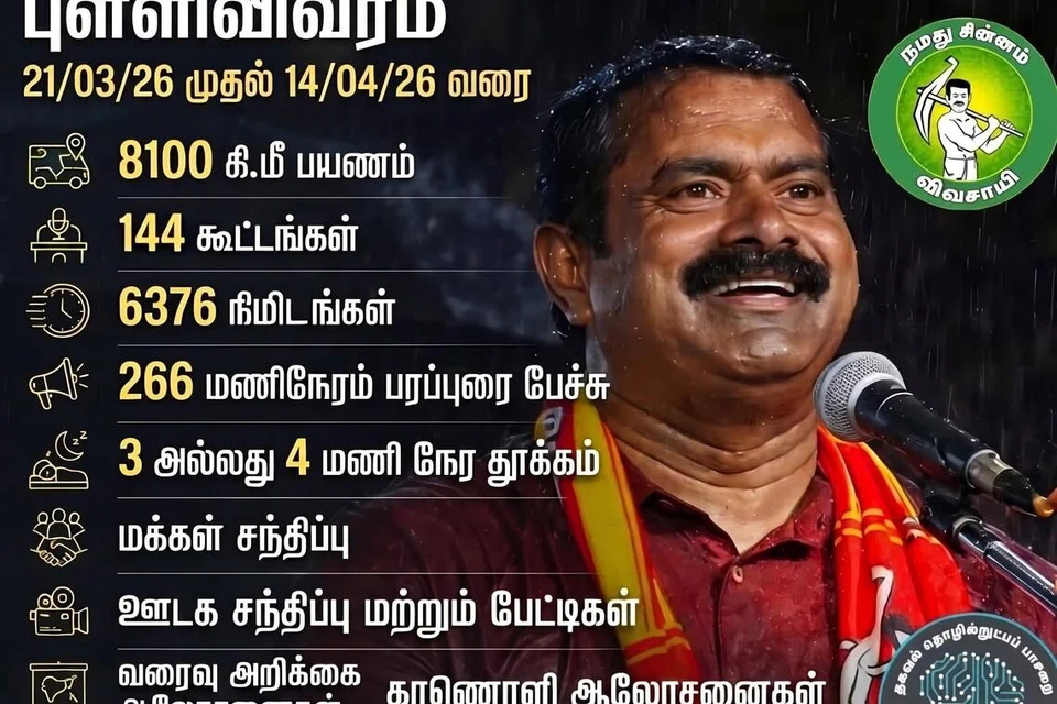 2021 சட்டமன்றத் தேர்தலில் திருவொற்றியூர் தொகுதியில் போட்டியிட்ட சீமான் 48,597 வாக்குகள் பெற்றார்.