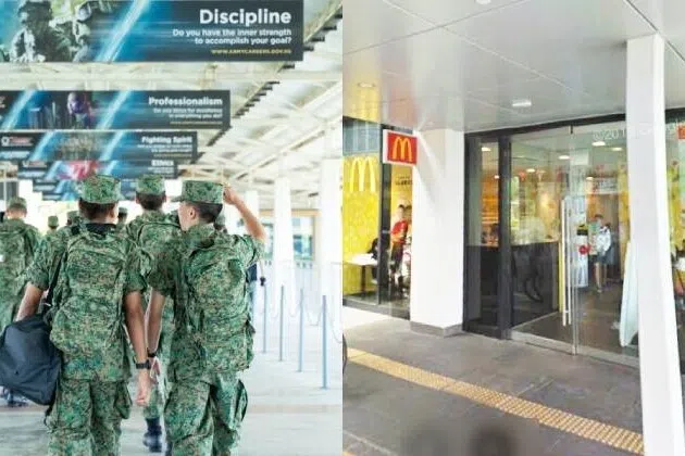 புதிய தேசிய சேவையாளர்களுக்கு மெக்டானல்ட்ஸ் தடை இல்லை: ‘பிஎம்டிசி’  