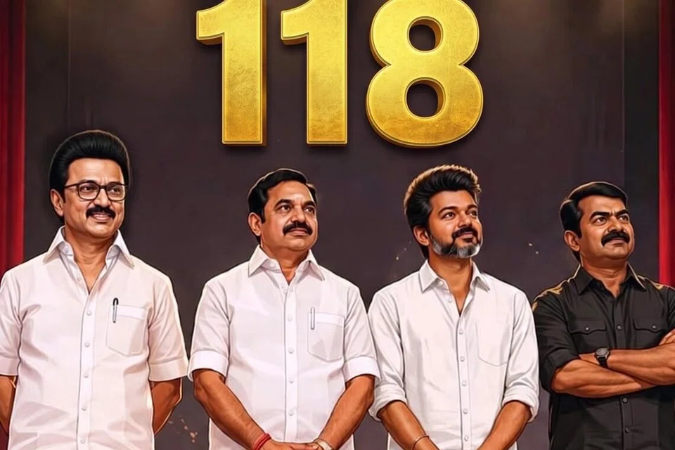 தமிழக சட்டமன்றத் தேர்தலில் தனிப்பெரும்பான்மை பெற 118 இடங்களில் வெல்ல வேண்டும்.