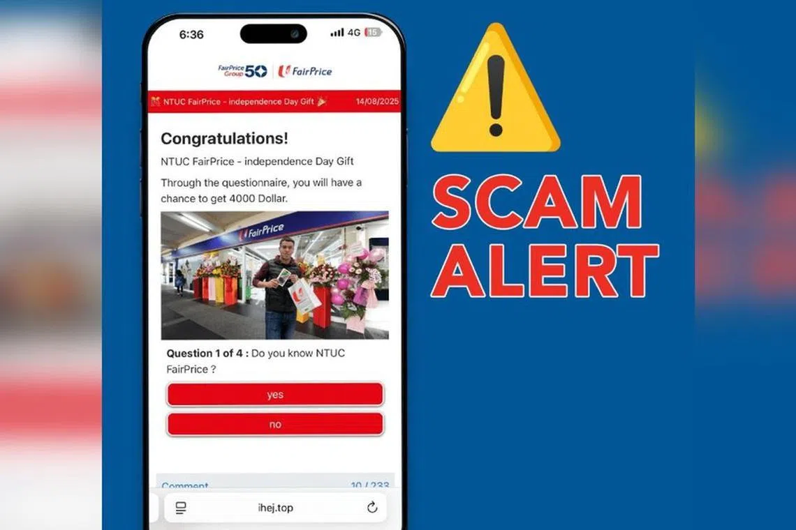 $4,000 பெற வாய்ப்பு: போலி அறிவிப்பு குறித்து ஃபேர்பிரைஸ் எச்சரிக்கை