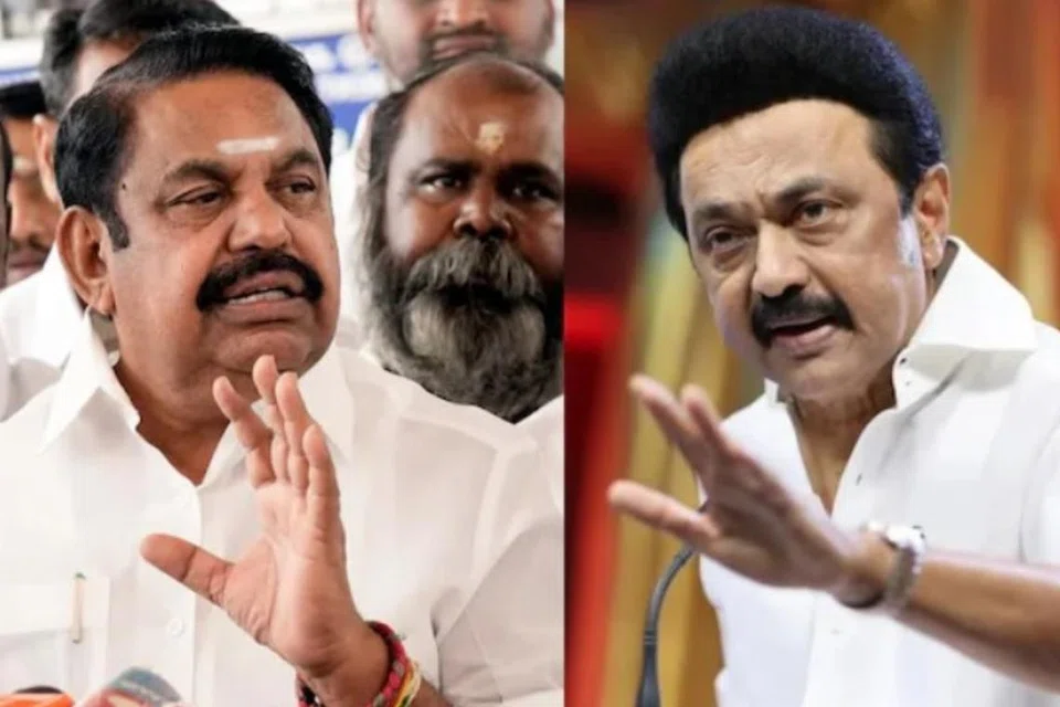 (இடமிருந்து) எடப்பாடி பழனிசாமி, முதல்வர் ஸ்டாலின்.