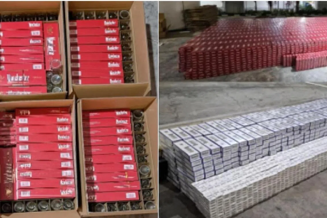 வரி செலுத்தப்படாத சிகரெட்டுகள்;  13,000க்கும் அதிகமான அட்டைப்பெட்டிகள் பறிமுதல்