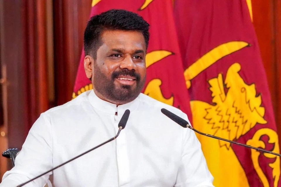 இலங்கையின் புதிய அதிபர் அனுர குமார திசாநாயக்க. 