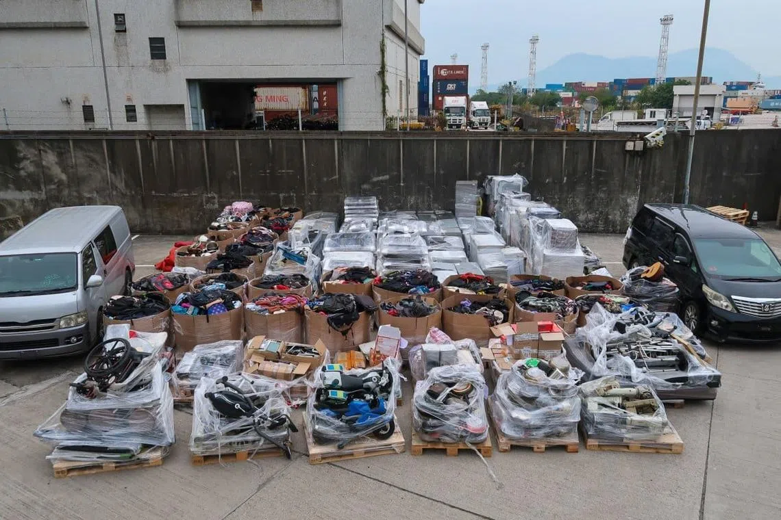 சிங்கப்பூருக்கு கடத்தப்படவிருந்த $1.74 மில்லியன் பொருள்கள் பறிமுதல்