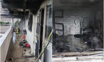 6 taken to hospital in fire at Bukit Merah flat