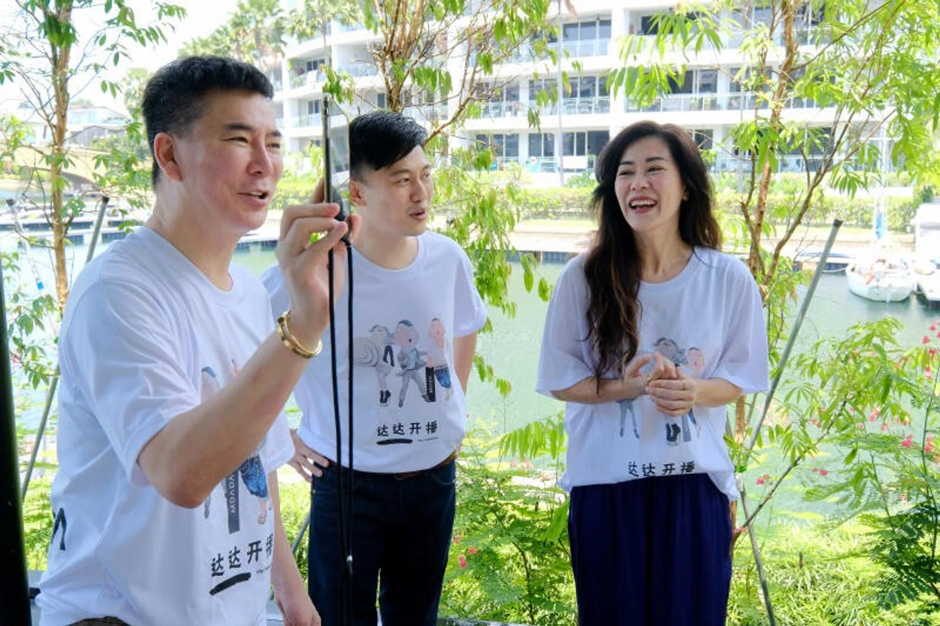 (From left) Addy Lee, Pornsak Prajakwit and Michelle Chia launched online social commerce platform Mdada.live last year.