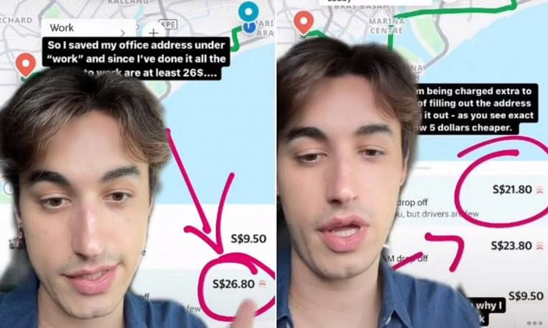 The TikTok video cited one case where a girl managed to save $5 after manually keying in her work address.