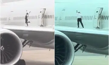 Swiss Airline crew members land themselves in trouble for taking photos on plane's wing