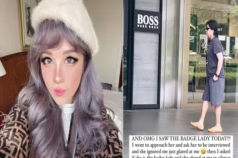 Fresh out of prison, 'MBS Badge Lady' spotted around town - maskless again, of course