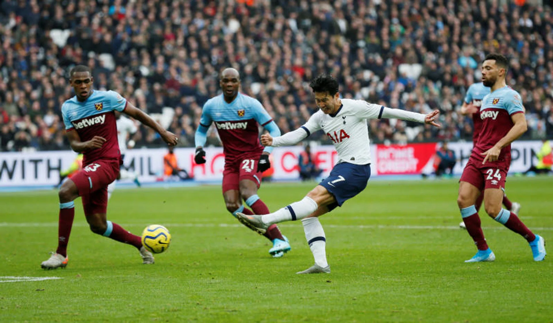 Son Heung Min firing Spurs ahead.