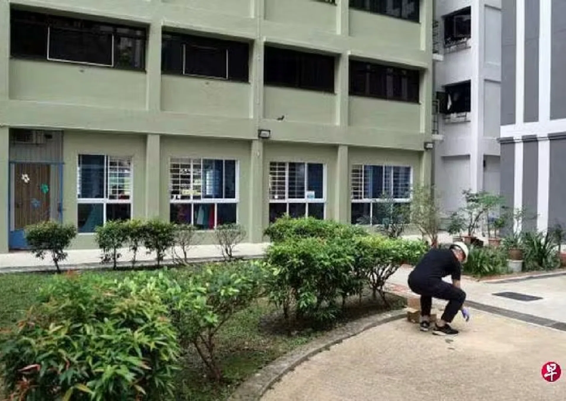 Police were called after soil, flower pots, a ceramic bowl and a plate were flung from a HDB block in Ang Mo Kio.
