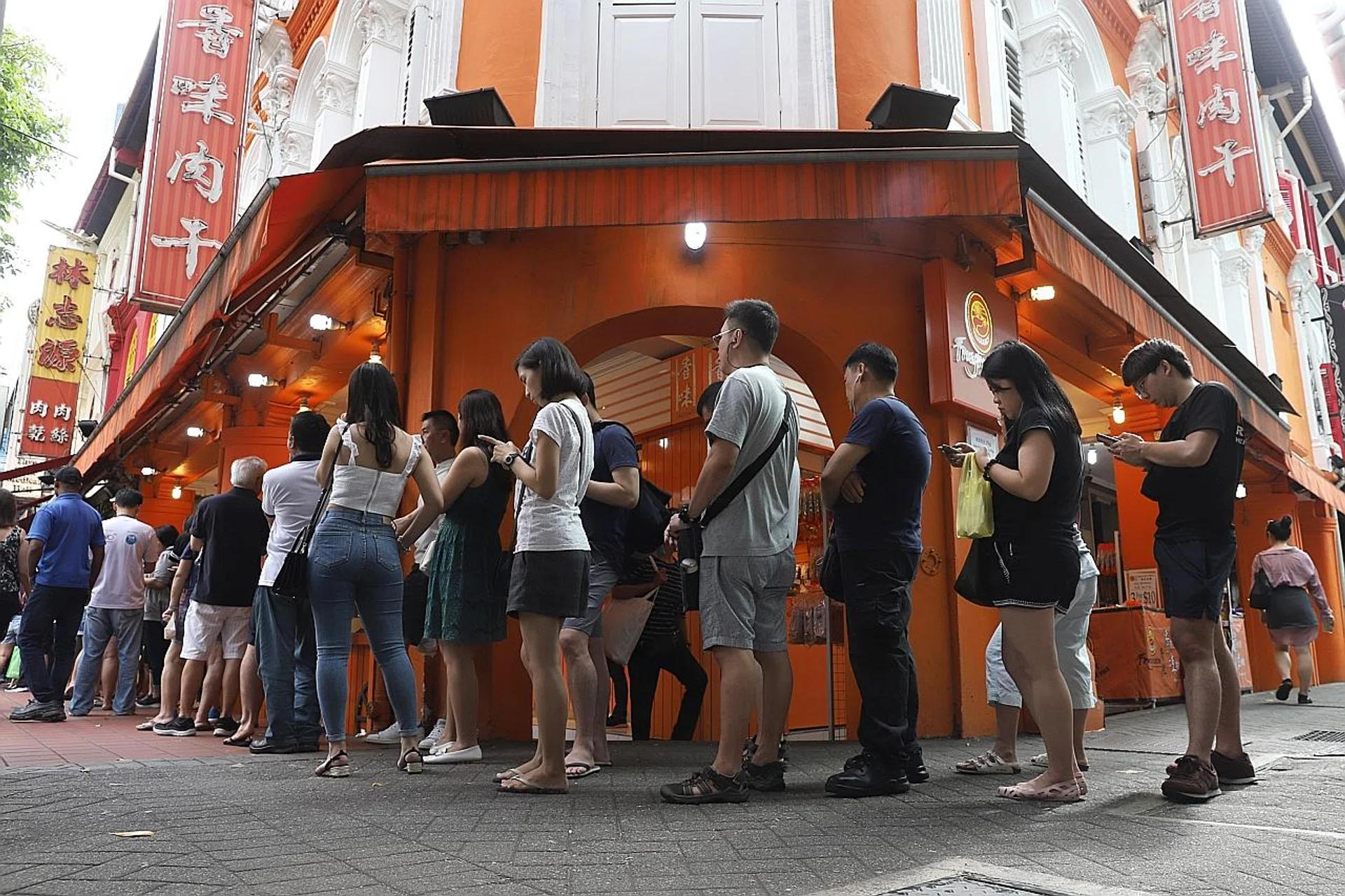 Long or overnight queues outside Lim Chee Guan's bak kwa outlets were a common sight in previous years, but with Covid-19 safety measures in place, the company has turned to online orders.