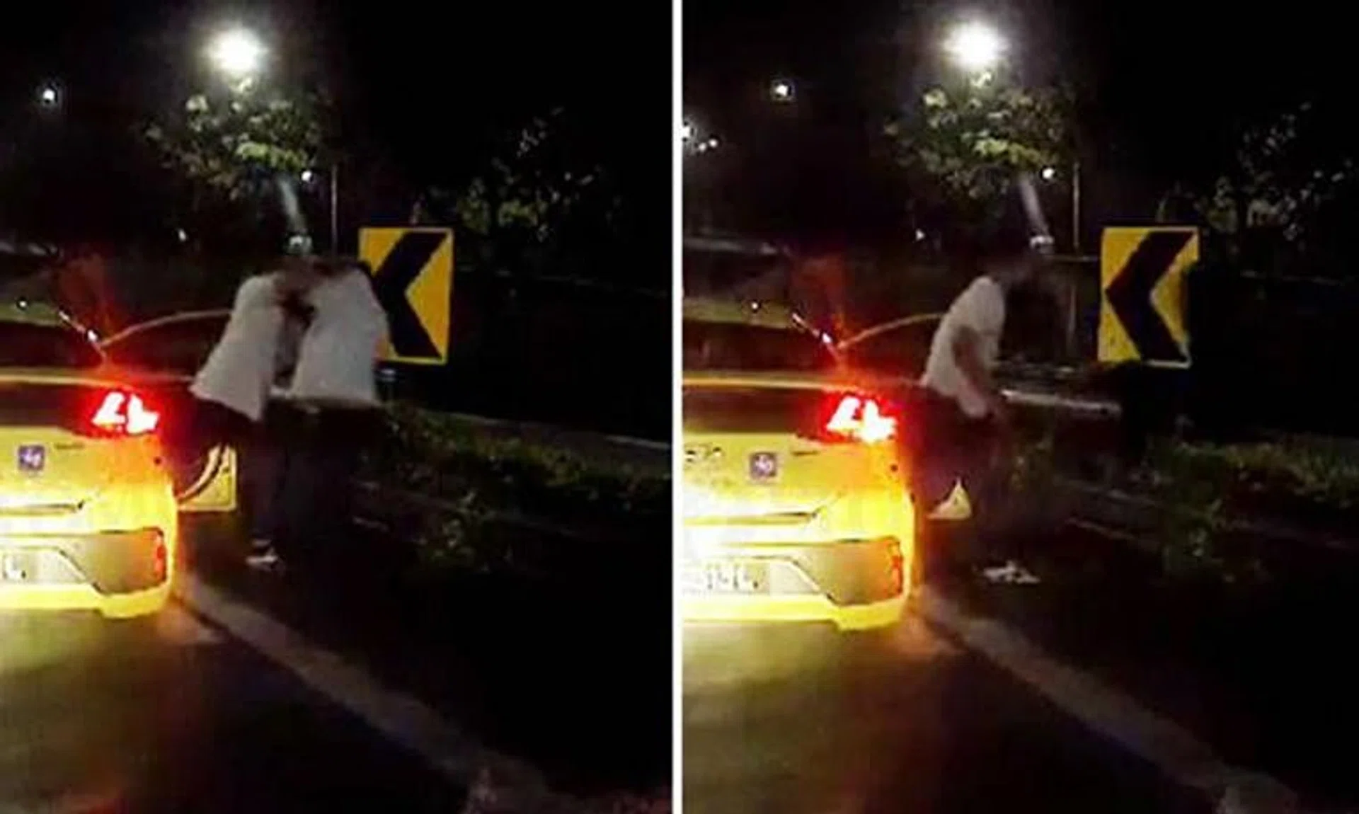 Tok Wee Hoong is accused of pushing Mr Allan Wong while on the PIE, causing him to fall backwards into a drain.