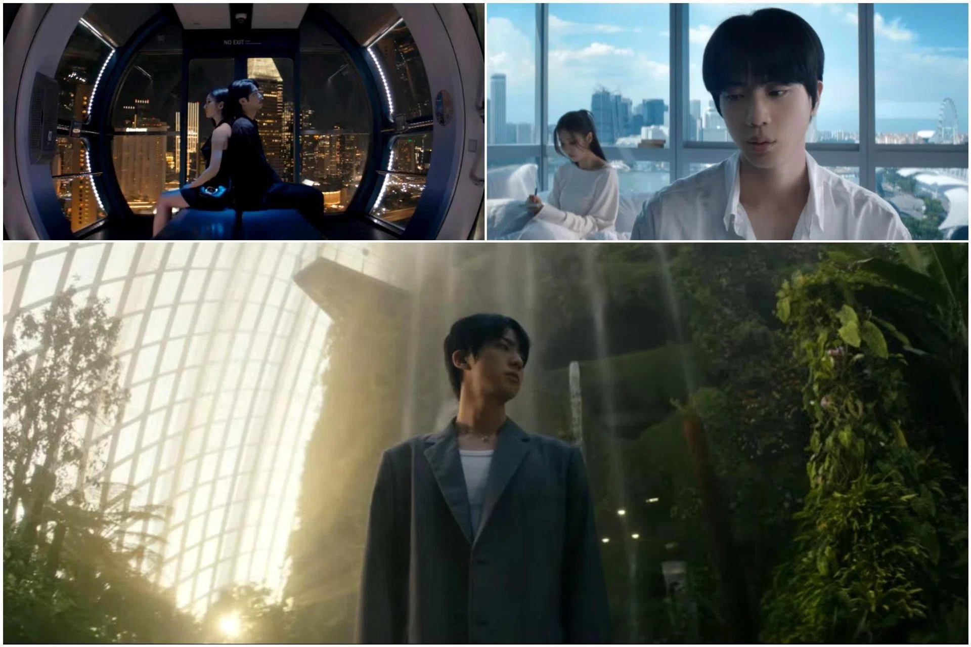 The MV, which also stars South Korean actress Shin Se-kyung as Jin’s love interest, showcases eight landmarks and hidden gems in Singapore. 