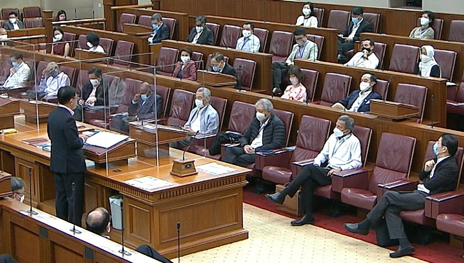 Deputy Prime Minister Heng Swee Keat speaking at the start of a week-long debate on the President's Address in Parliament yesterday. 