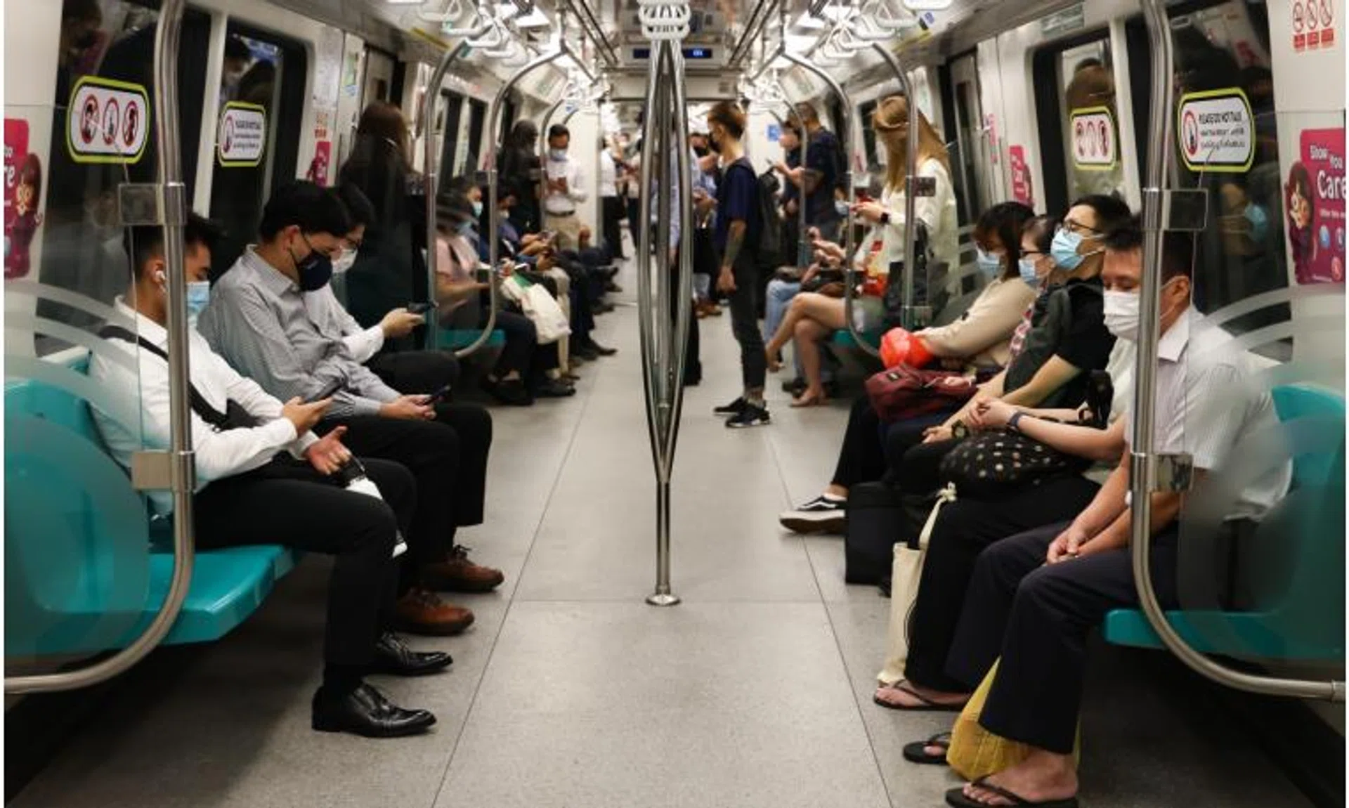 Crowded trains accounted for 12.8 per cent of an employee's decision to work from home or the office. 