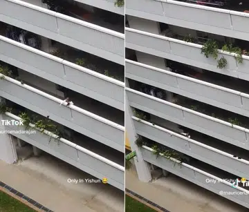 Woman throws down shoes for 50 seconds from Yishun flat