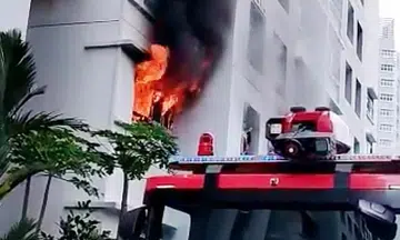 55 people evacuated after fire in Punggol flat