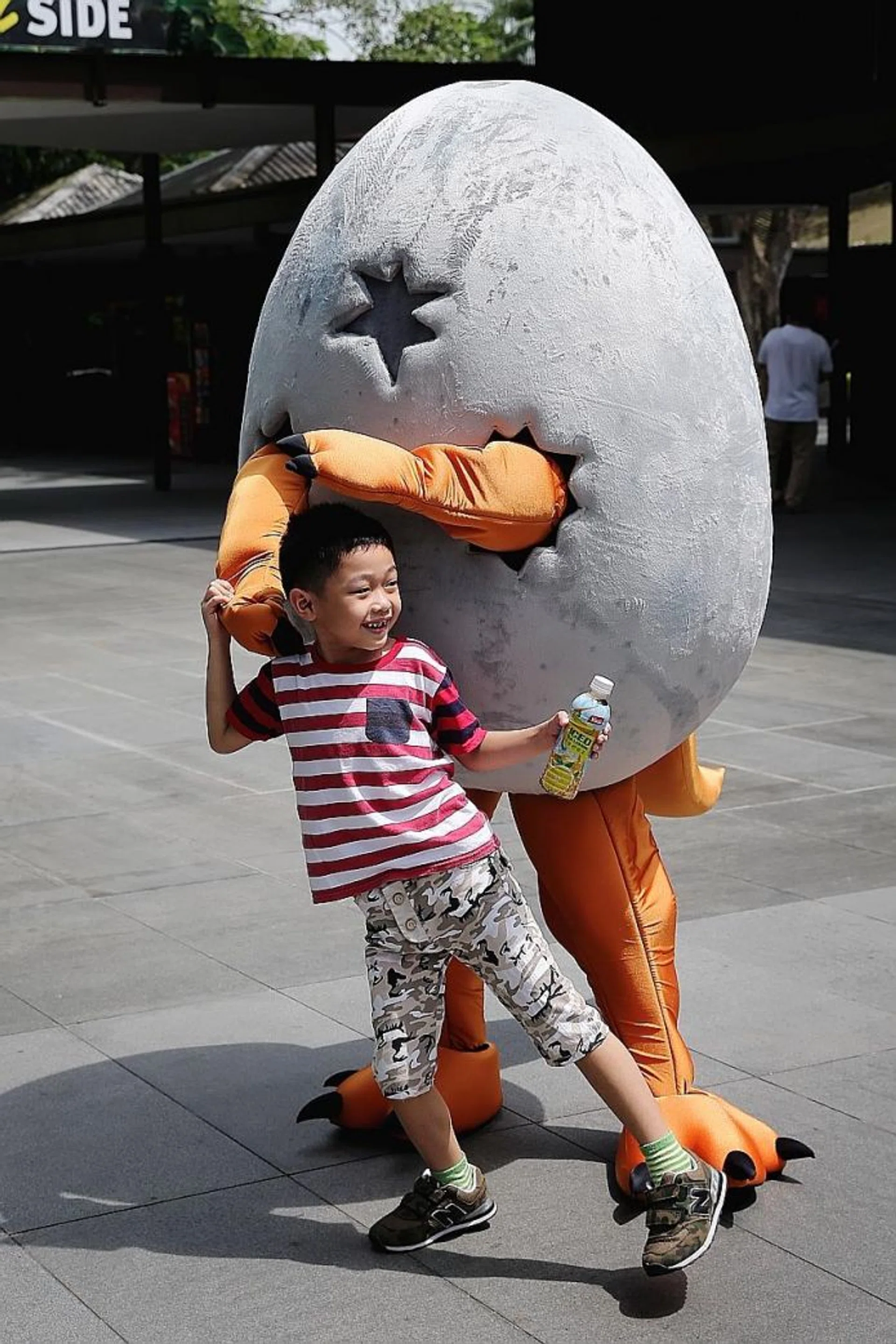 EGG-STATIC: Take a photo of or with this giant 'dinosaur egg' and stand a chance to win entry to the Zoo-rassic Park.  