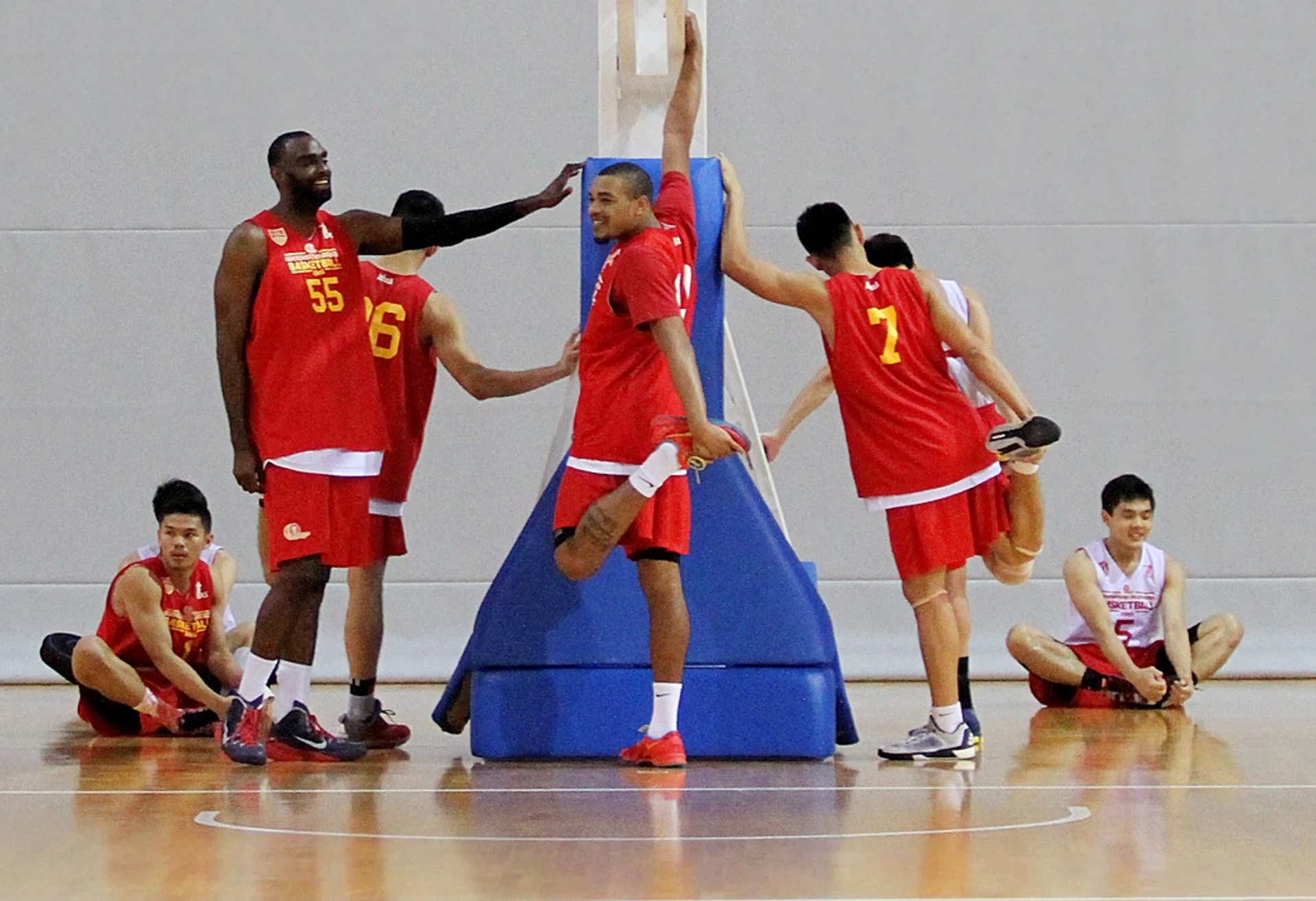 GAME PLAN: Coach Neo Beng Siang says his team's (above) defence is the key to beating the Malaysia Dragons.