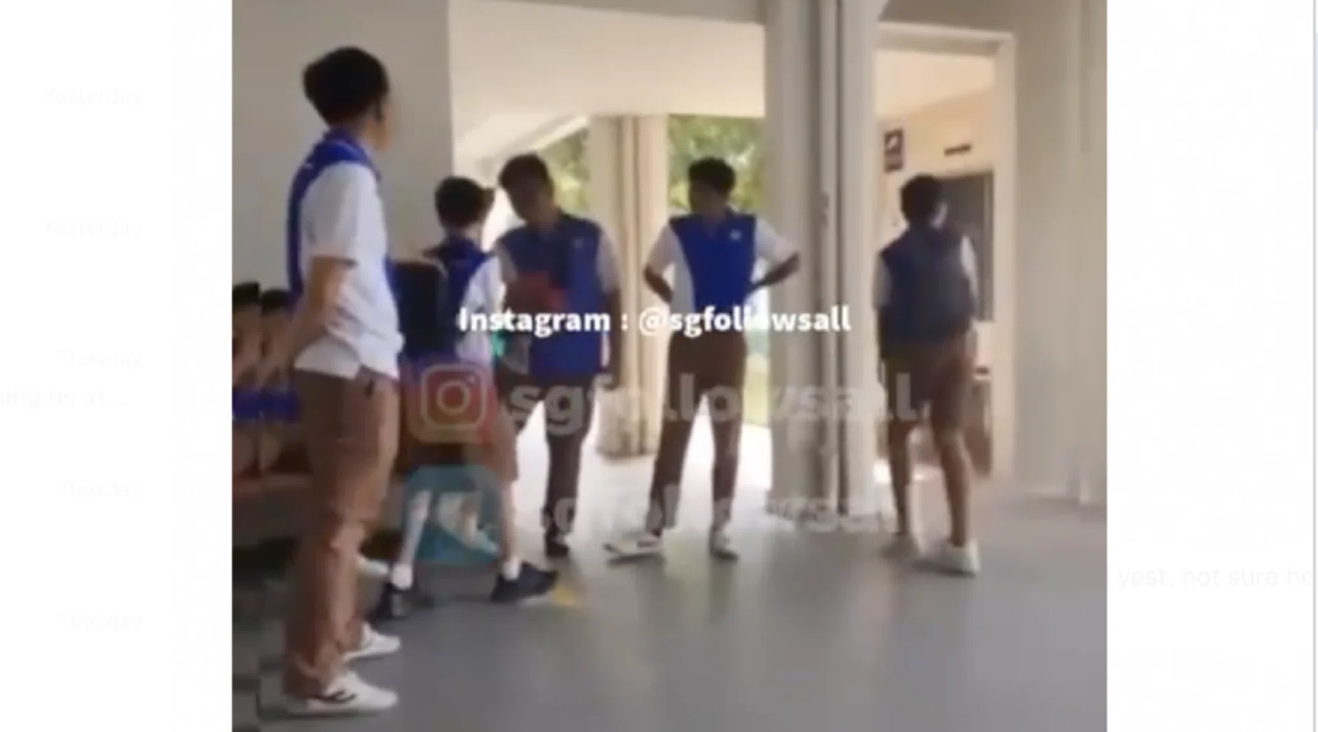 Screengrab from the video of the bullying.