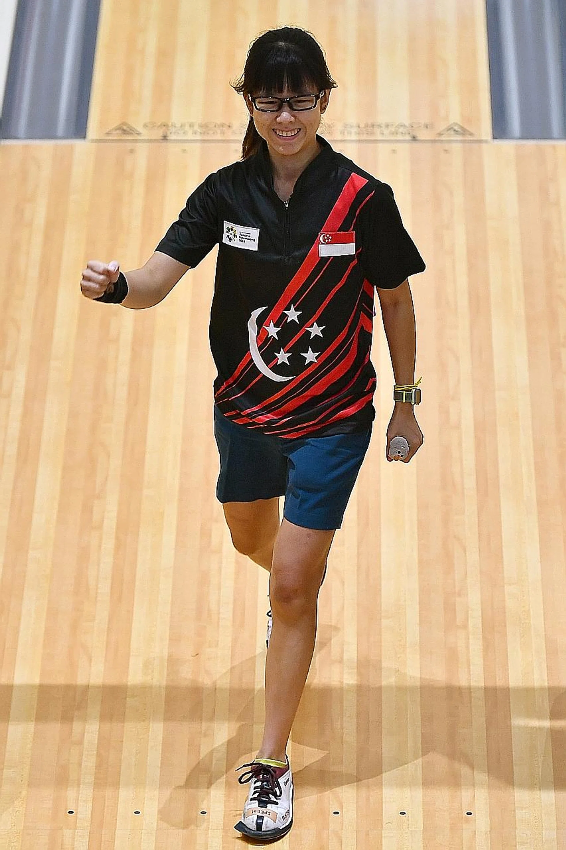 Singapore's Joey Yeo finished third after the first block of the women's masters.