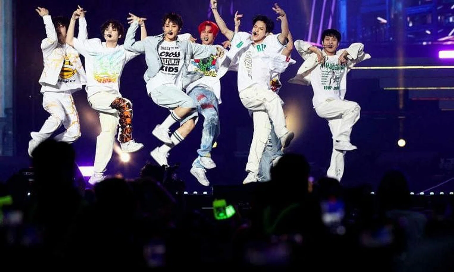 NCT Dream during a concert in South Korea in 2022. This is the group's first concert in Singapore after a 2020 gig was cancelled.
