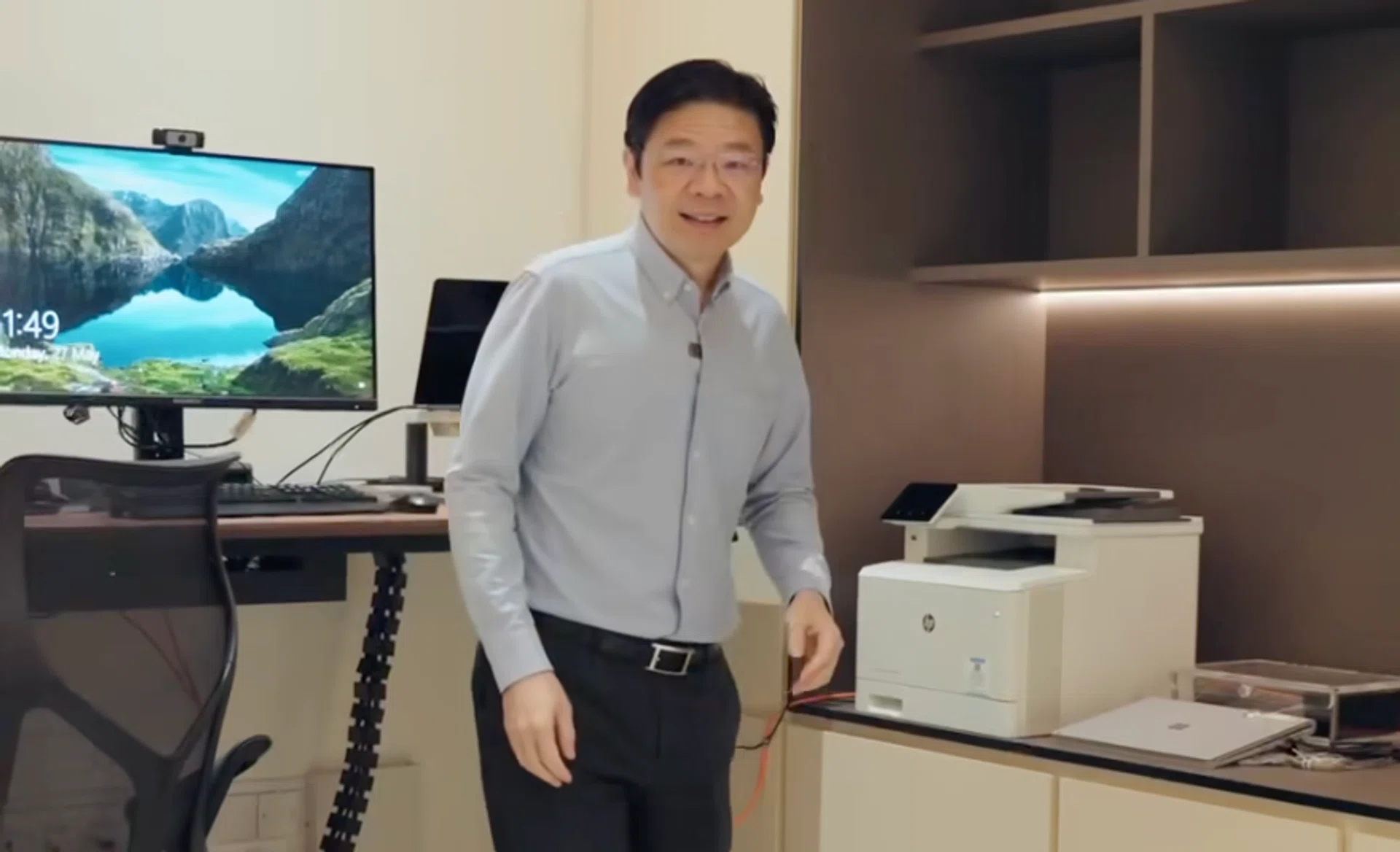 PM Lawrence Wong in his new office at Istana.