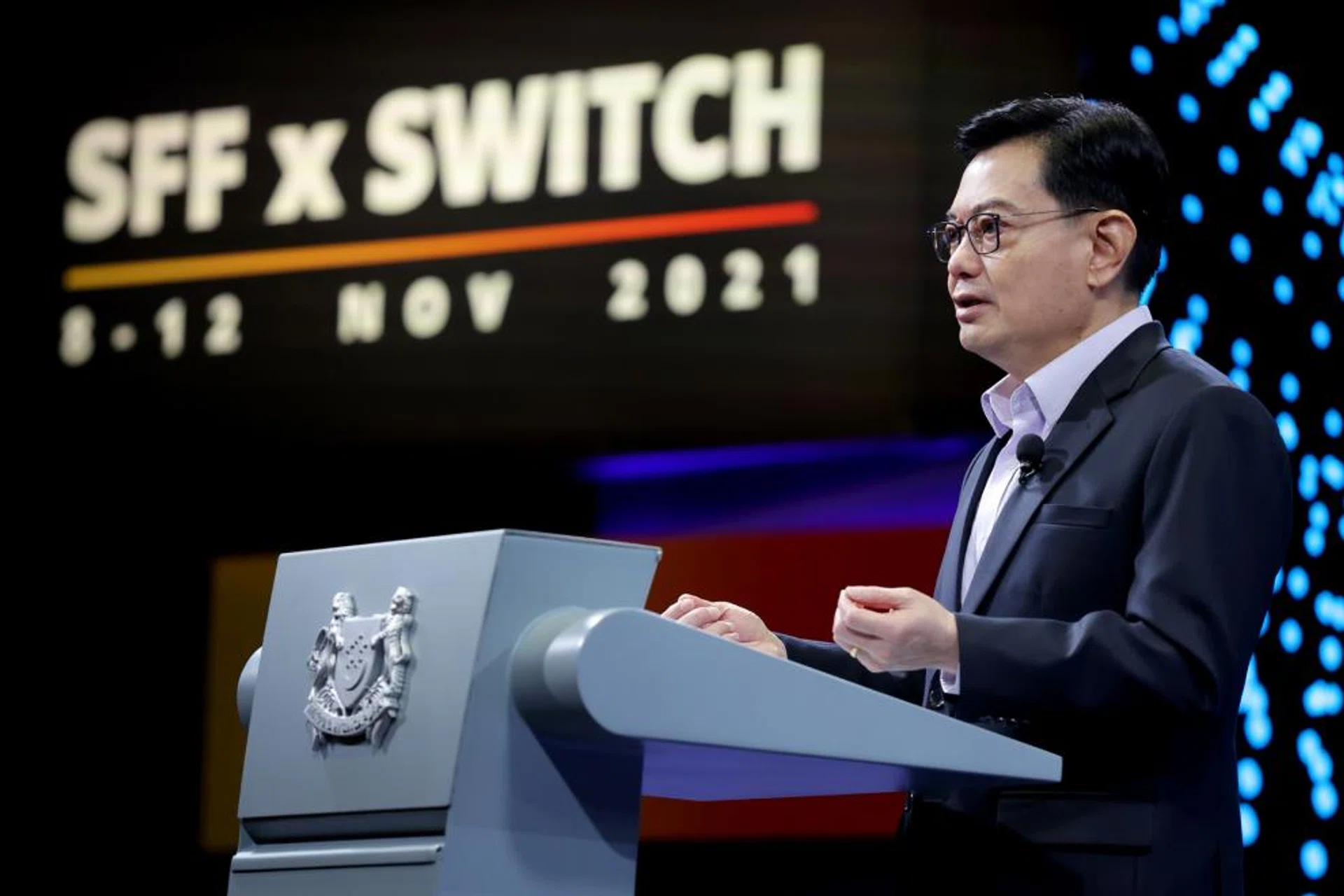 Deputy Prime Minister Heng Swee Keat at the Singapore FinTech Festival x Singapore Week of Innovation and Technology yesterday. 
