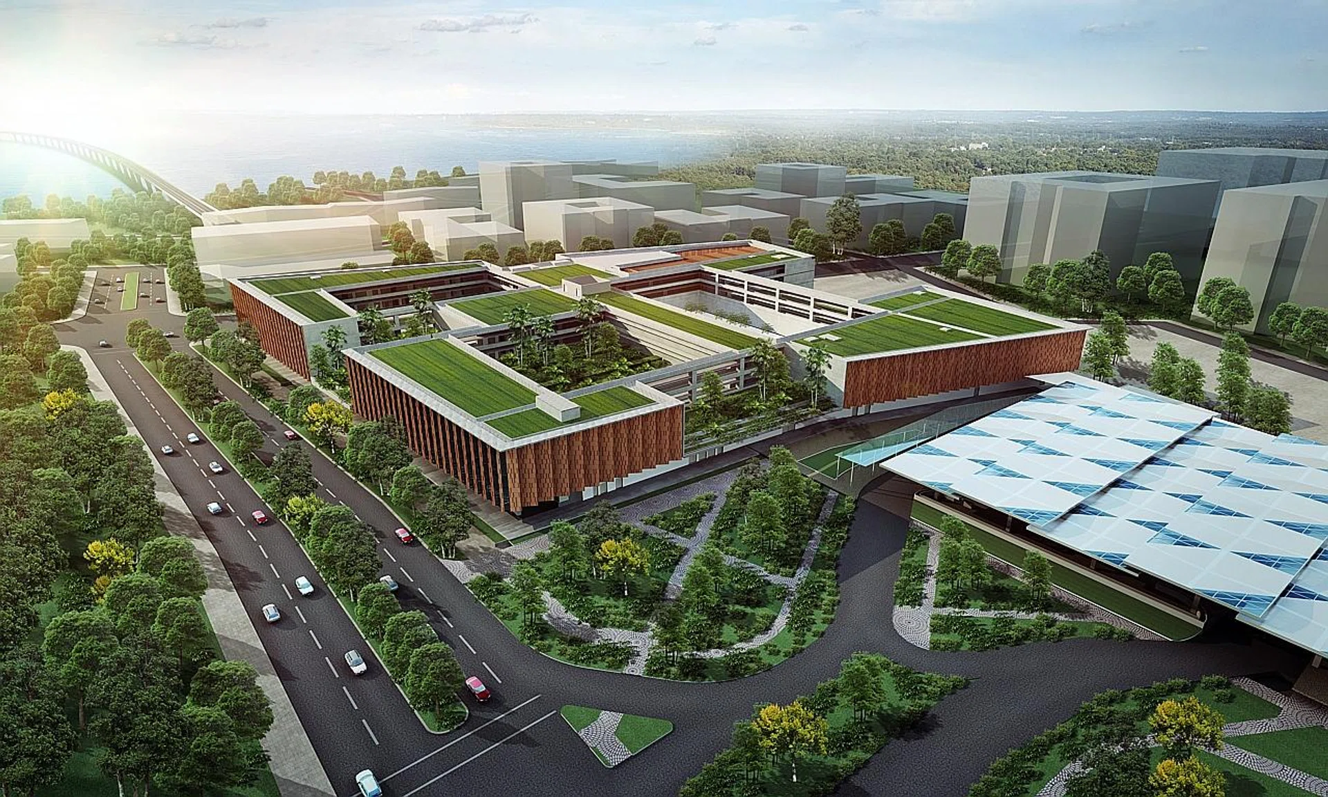 An artist's impression of the Woodlands North Station, part of the Johor Baru-Singapore Rapid Transit System. Work on the RTS Link is set to begin in January next year. 