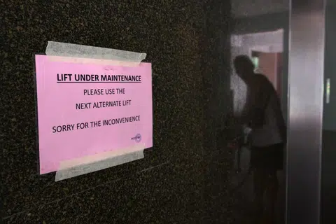 There are a total of 12 lifts in three blocks at Lakeview Estate, each of which serves alternate floors. When one fails, it becomes a major inconvenience to the elderly and wheelchair users.