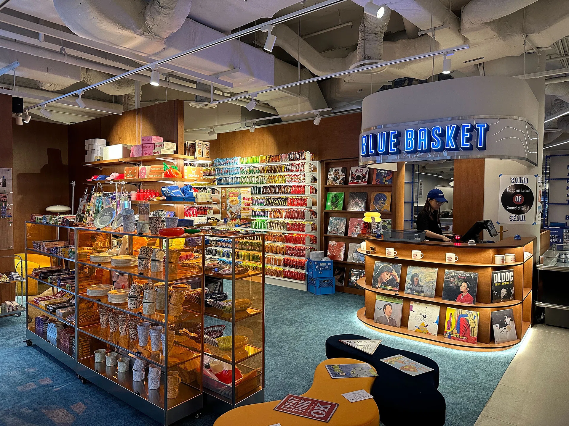 The grocer area at Market Blue at Tanglin Mall. 