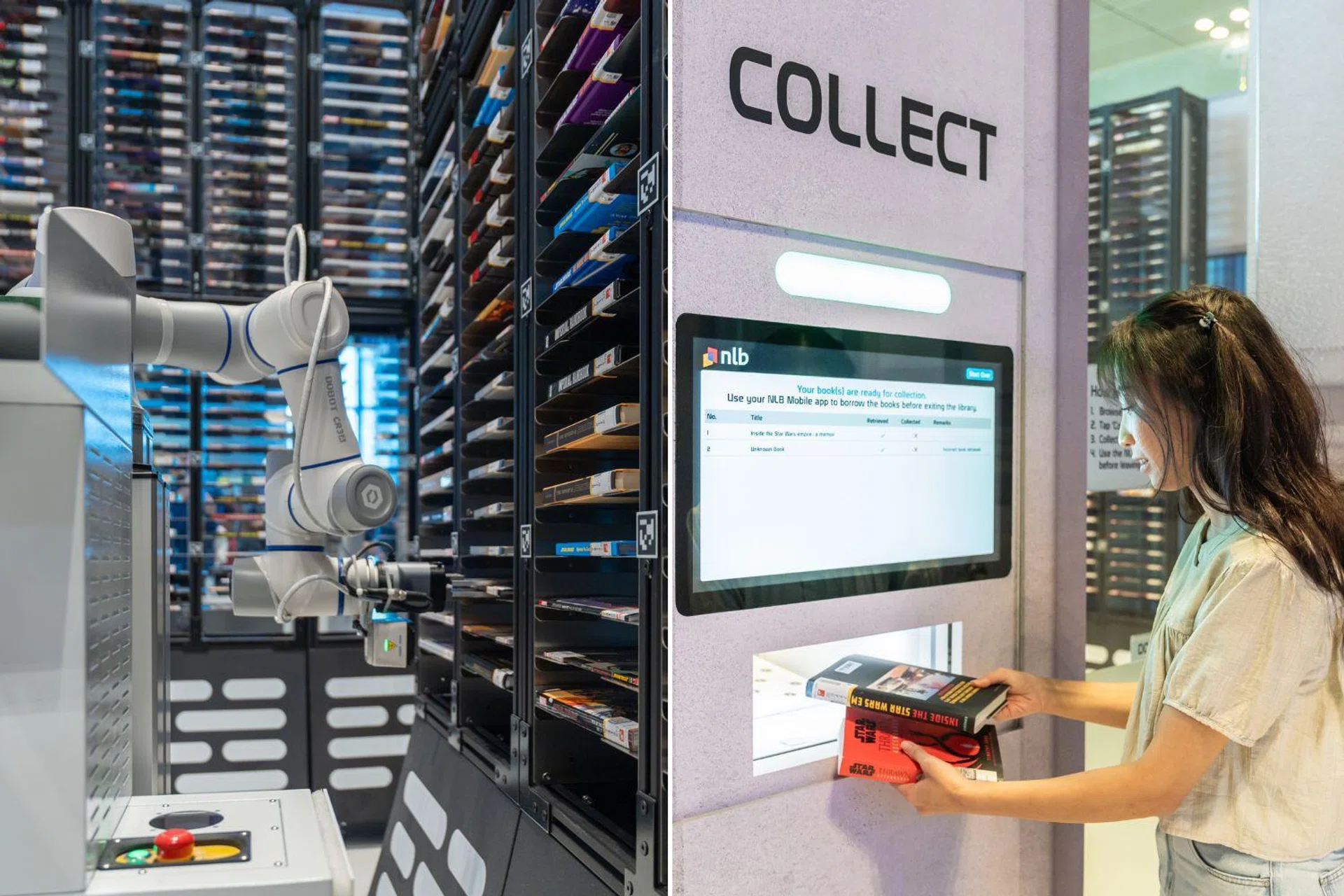 The pop-up library houses specially curated titles for Star Wars fans.