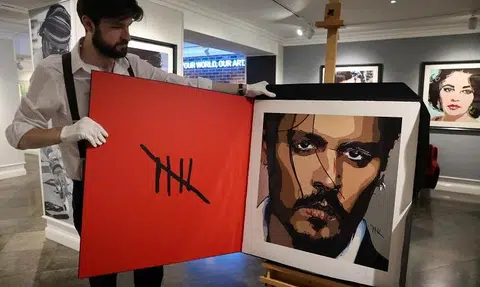 Johnny Depp self-portrait painted during 'dark time' goes on sale