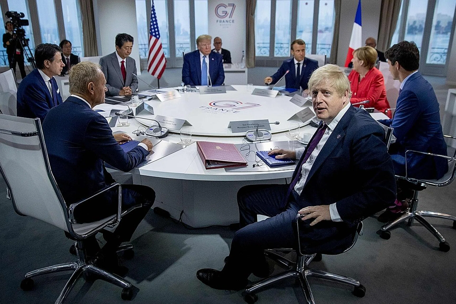 Few expect the leaders of the G-7 (above) to produce anything tangible at the end of the summit in France. 
