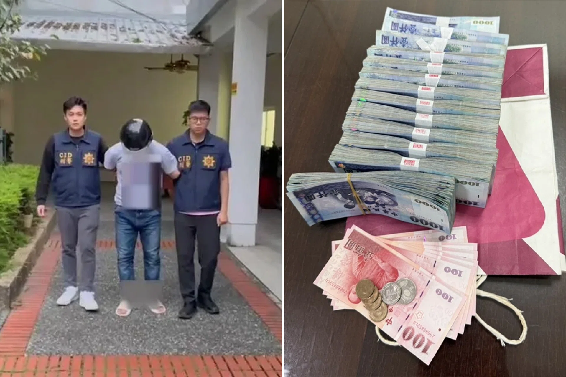 Taiwan authorities arrested a Singaporean man in Taiwan for allegedly participating in a scam syndicate.