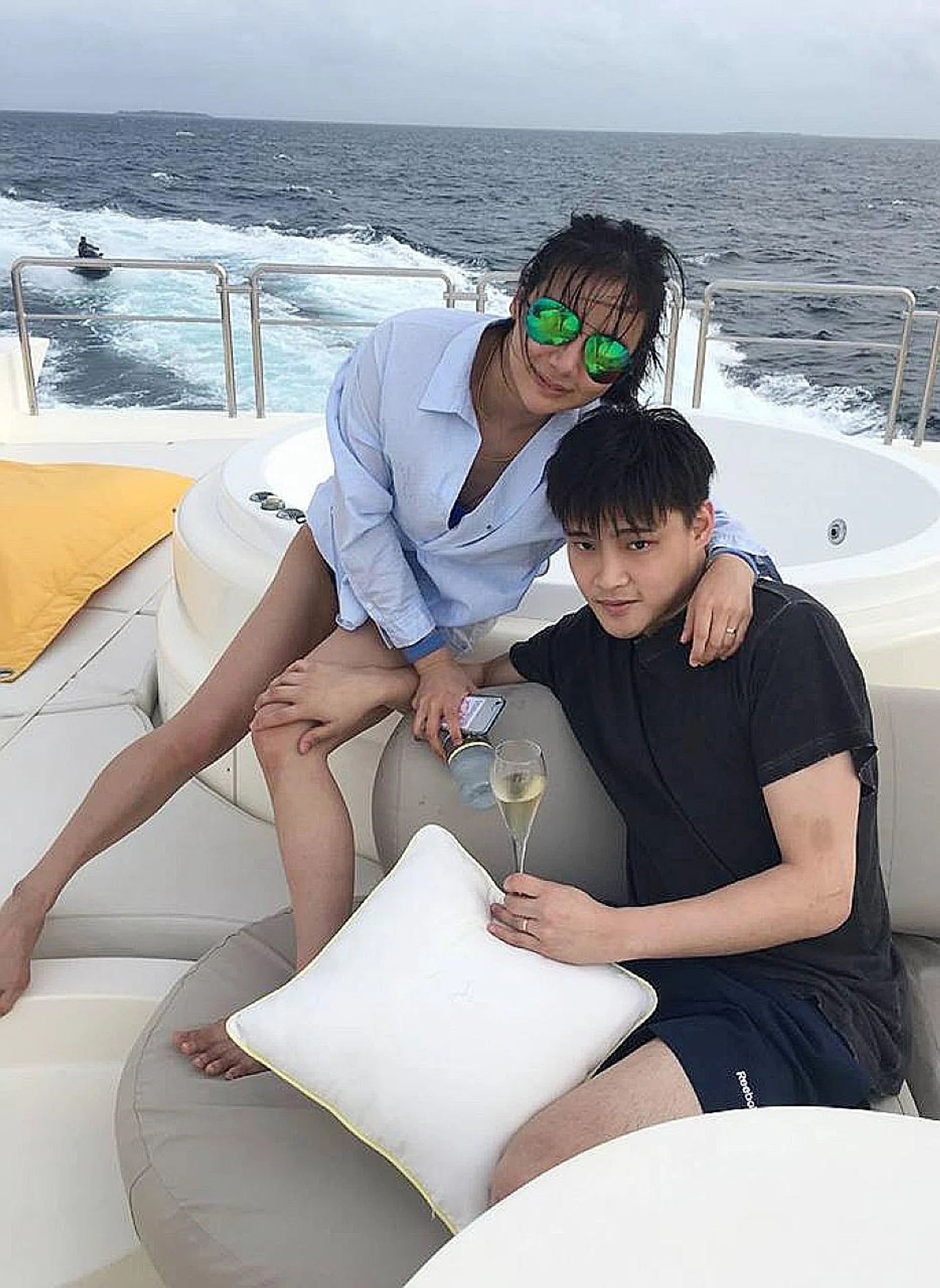 Ms Kim Lim with her husband, Kho Bin Kai.