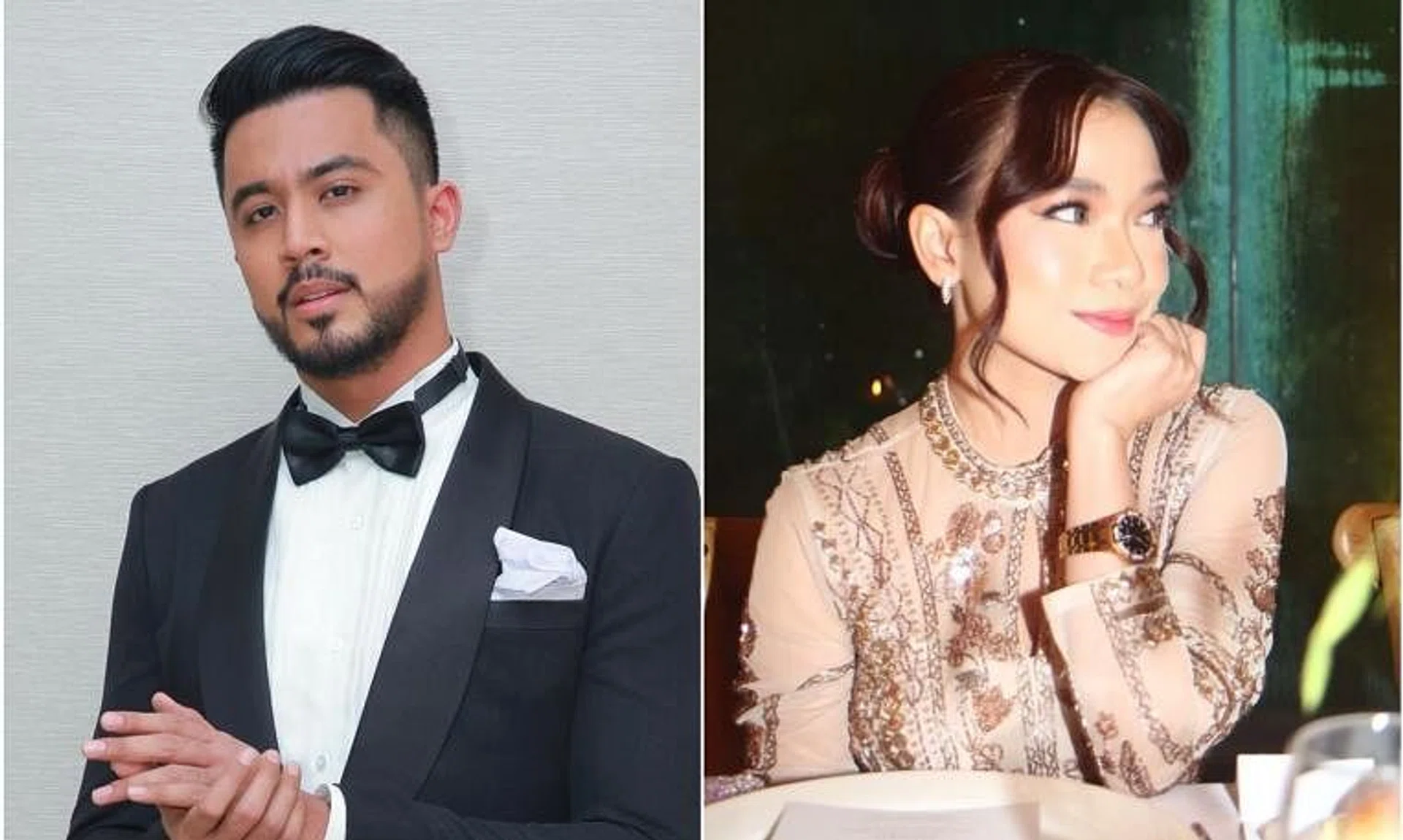 Singaporean actor Aliff Aziz (left) and Malaysian actress Ruhainies were detained at a condominium in Kuala Lumpur on March 9 early morning.