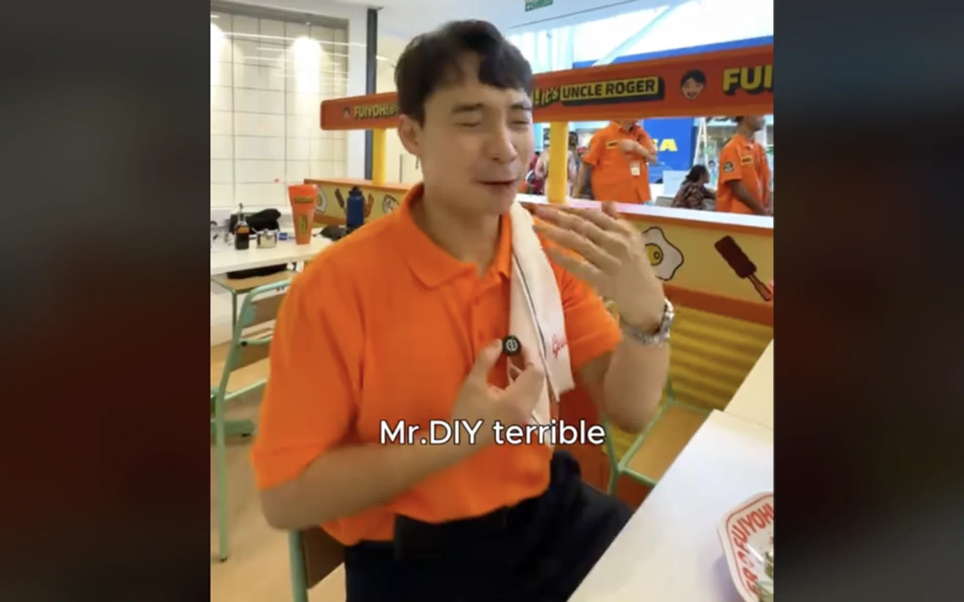 Uncle Roger says if the mall has Mr DIY, the business cannot charge premium prices.