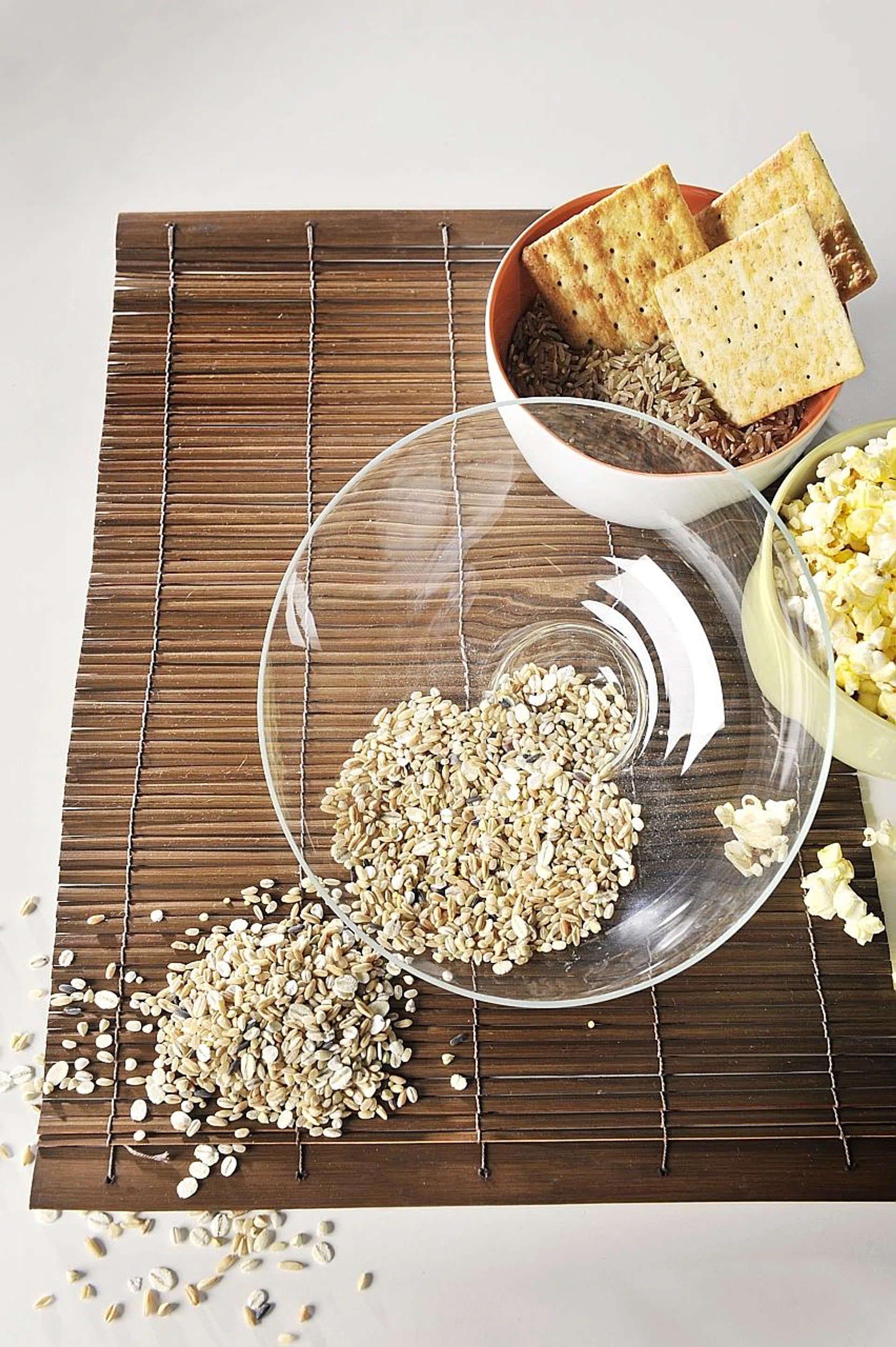 Go for whole grains instead of refined grains, which have been stripped of their vitamin-rich germ and fibre-rich hull. 