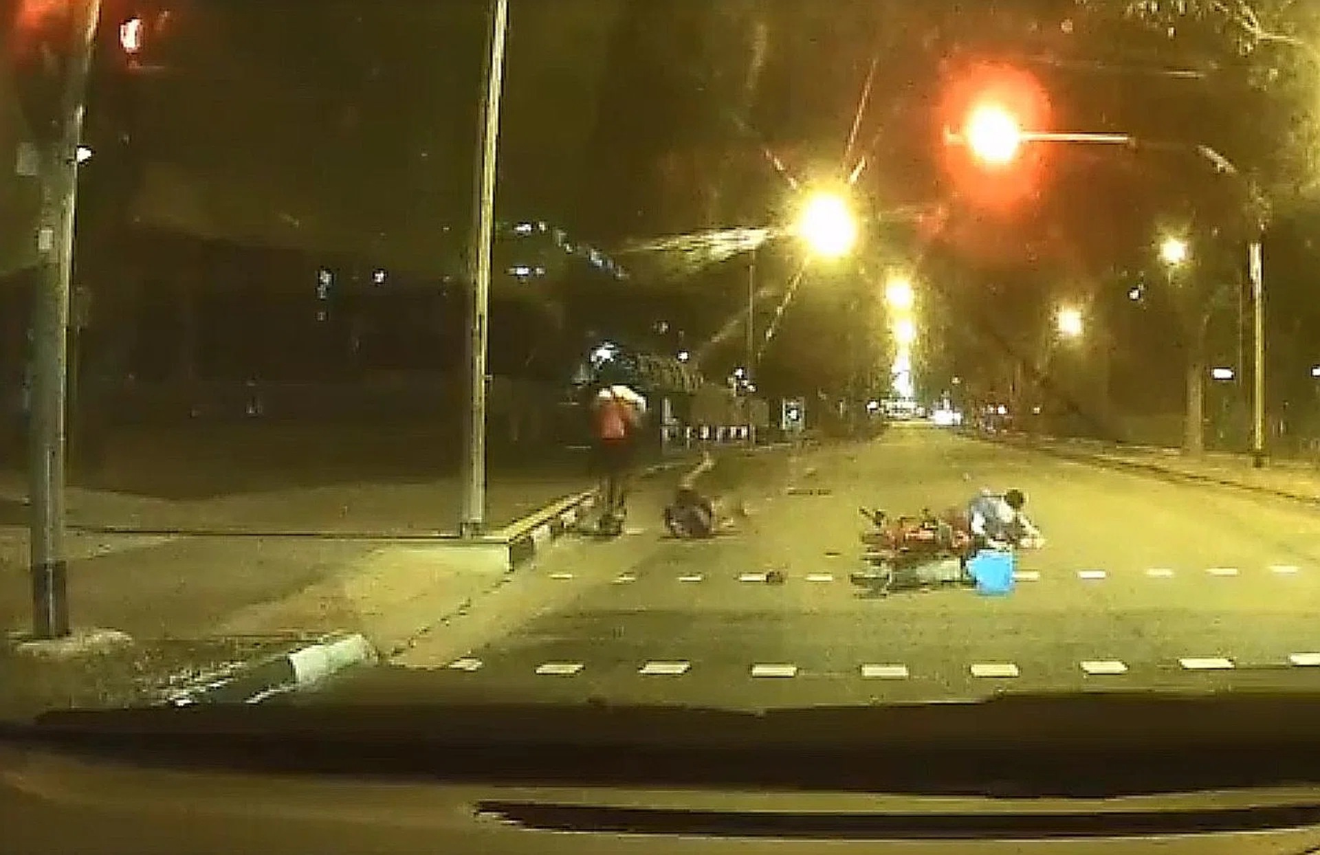 Mr Xie Zhi Hao was hit by another e-scooterist, who apparently fled. 