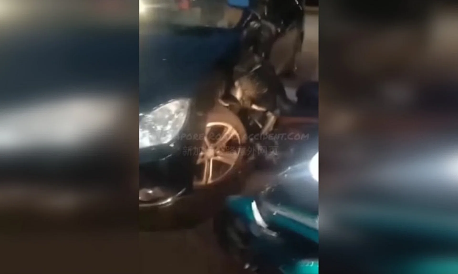 A 24-year-old female motorcyclist was taken conscious to National University Hospital.