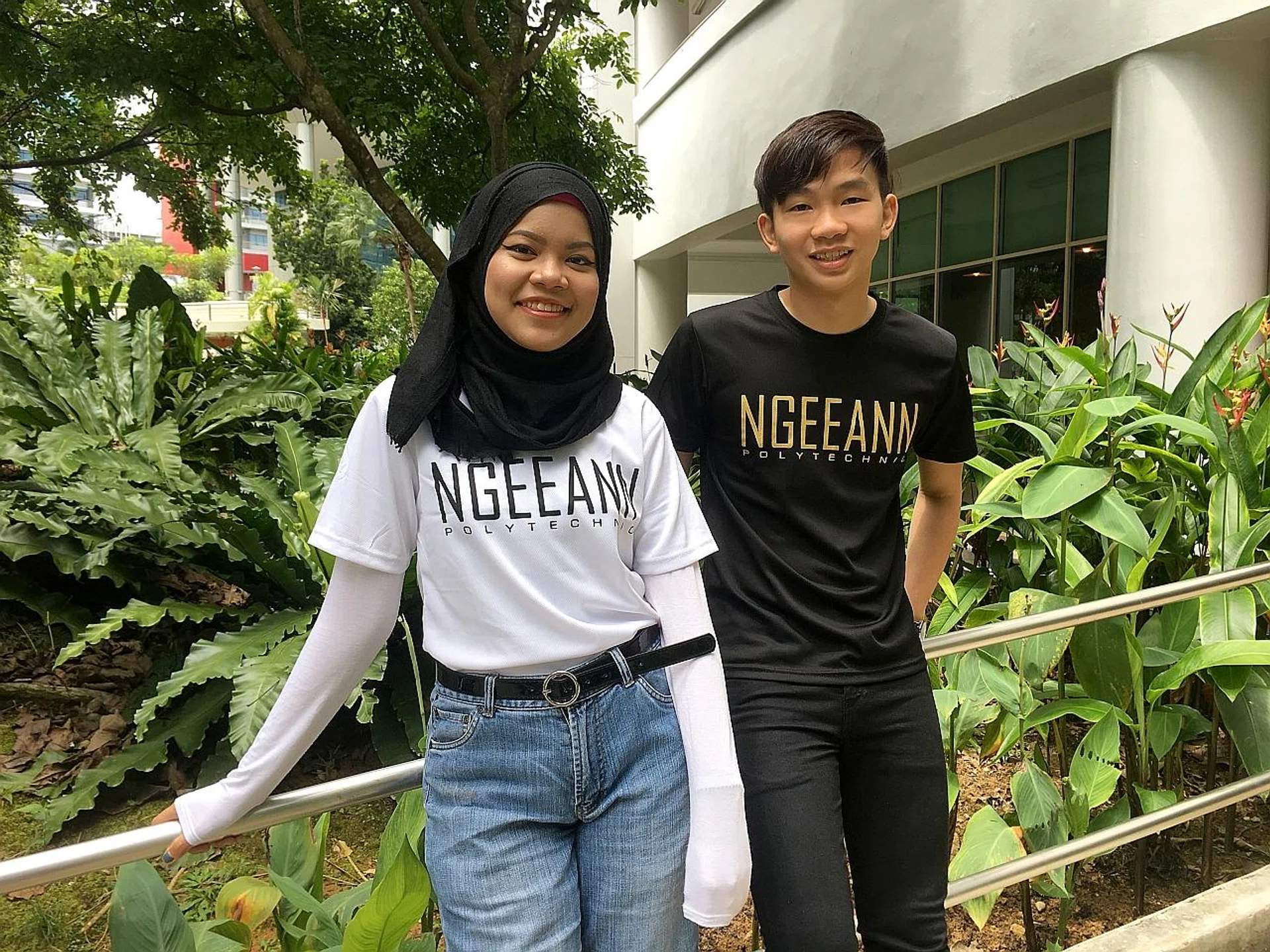 Azrinnizzah Mohammad Azhar (left) and Simon Chow have signed up for Ngee Ann Polytechnic's Certificate in China Readiness programme. 